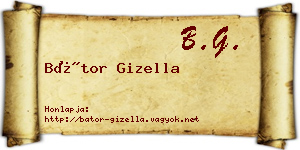Bátor Gizella névjegykártya