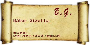 Bátor Gizella névjegykártya