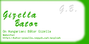 gizella bator business card